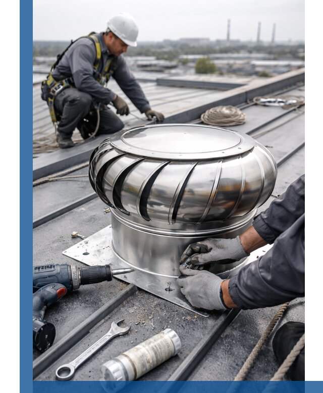 Установка дефлекторов на кровле в Сызрани профессионально