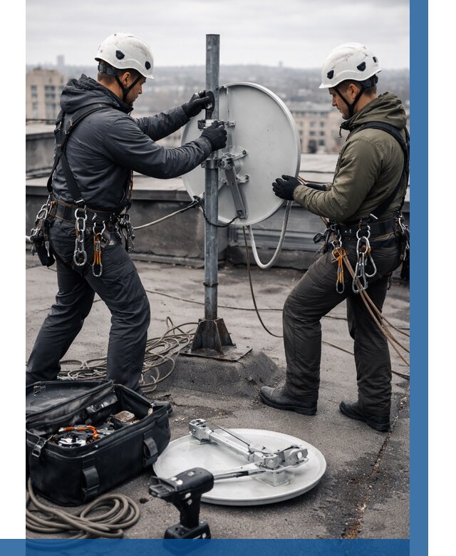 Демонтаж антенн на крыше в Сызрани от 4559 р. | ВЫСОТНИК-Сзр