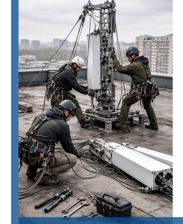 Демонтаж антенн на крыше зданий в Сызрани с гарантией