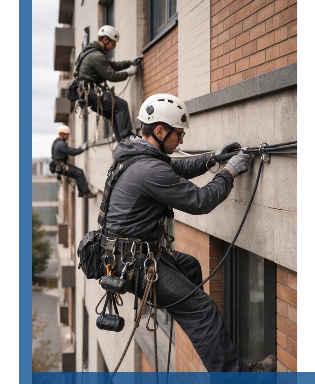 Крепление кабеля на фасаде монтаж и крепеж в Сызрани