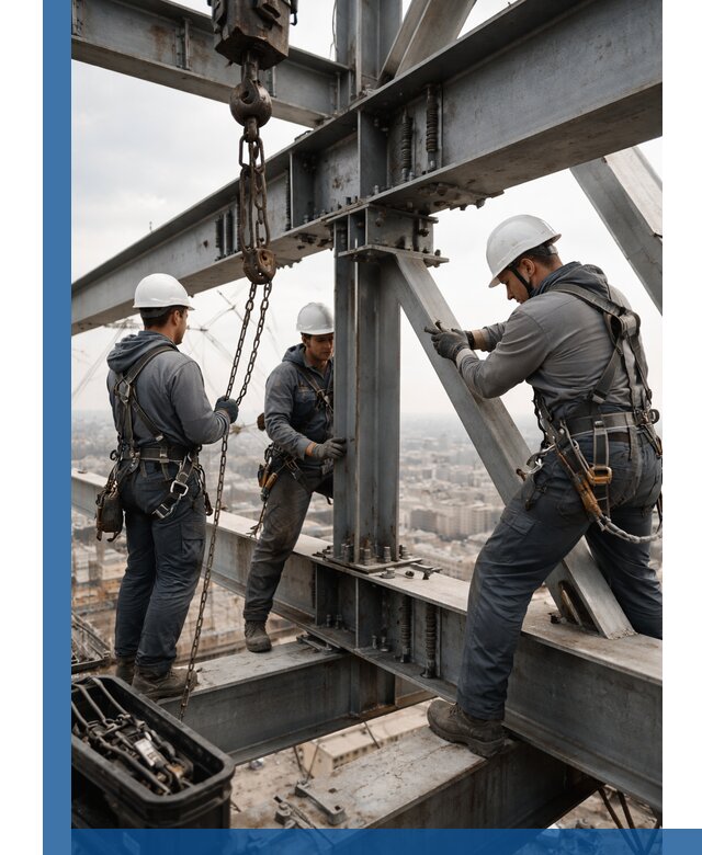 Профессиональный монтаж металлоконструкций на высоте в Сызрани