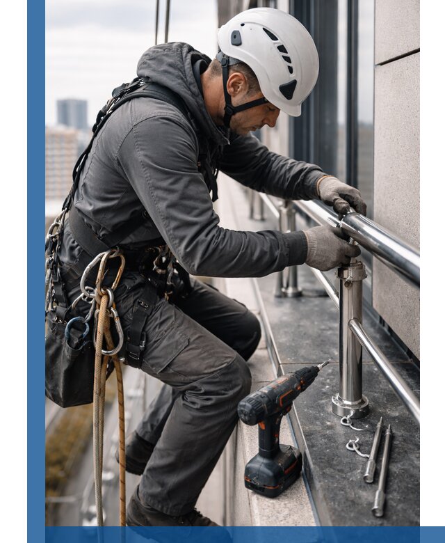 Монтаж ограждений на высоте в Сызрани для зданий и конструкций