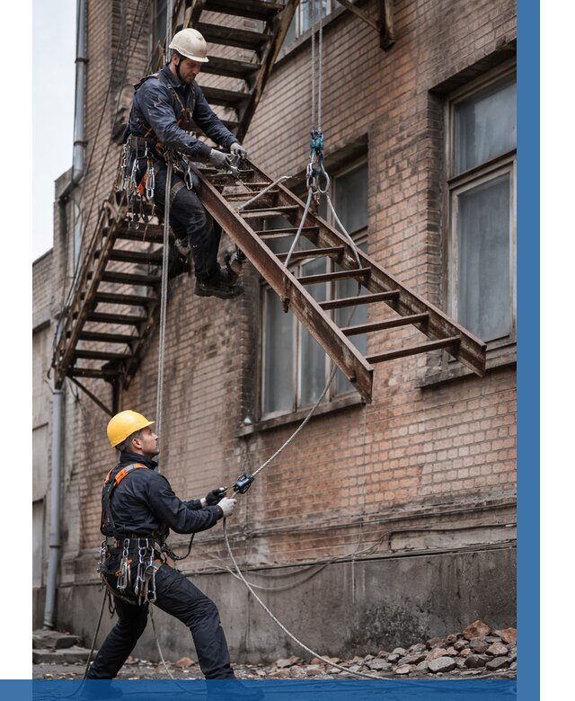 Демонтаж пожарной лестницы в Сызрани от 12156 р. | ВЫСОТНИК-Сзр