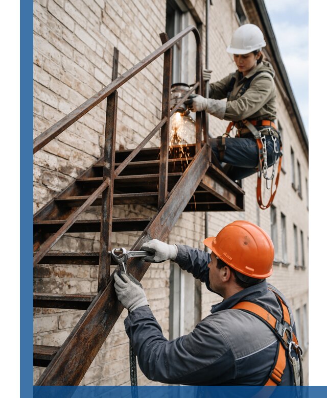Ремонт и восстановление пожарных лестниц с выездом в Сызрани