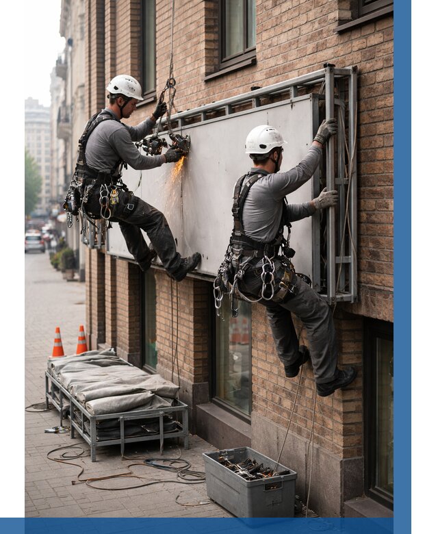 Демонтаж рекламной вывески в Сызрани от 6585 р. | ВЫСОТНИК-Сзр