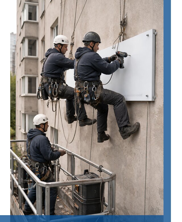 Монтаж табличек и указателей в Сызрани от 3546 р. | ВЫСОТНИК-Сзр