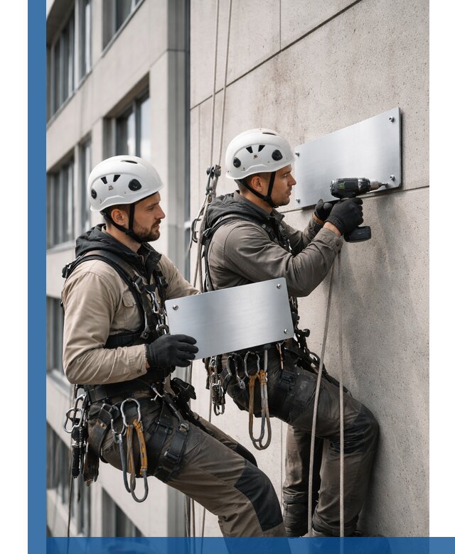 Монтаж табличек и указателей в Сызрани для зданий и сооружений