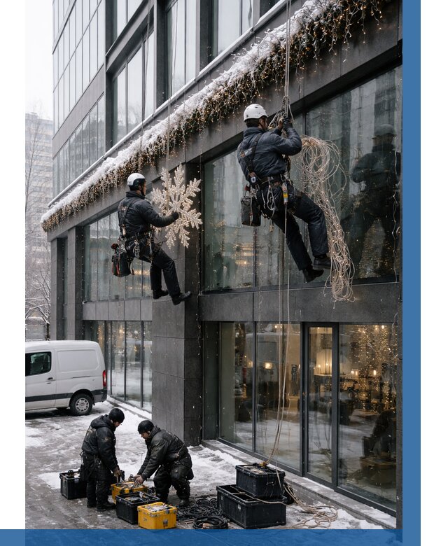 Демонтаж новогоднего оформления в Сызрани от 5572 р. | ВЫСОТНИК-Сзр