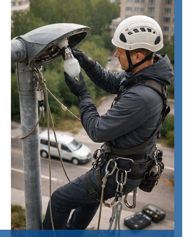 Замена ламп на высоте в Сызрани от 2533 р. | ВЫСОТНИК-Сзр