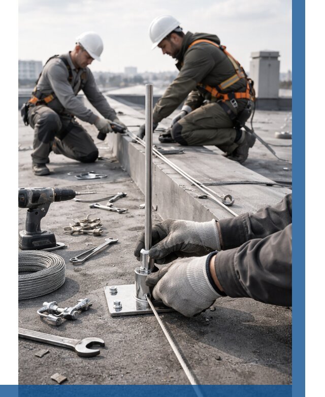 Монтаж молниезащиты на кровле в Сызрани цена от 25325 р. | ВЫСОТНИК-Сзр