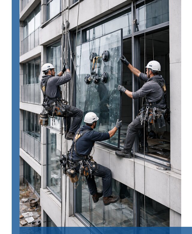Фасадное остекление и монтаж витражей зданий в Сызрани под ключ