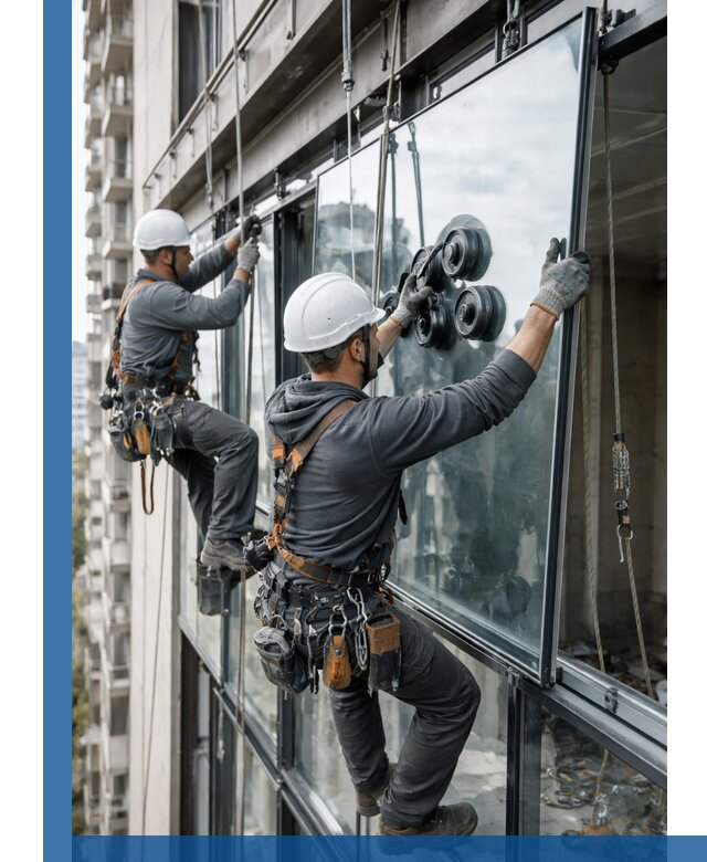 Витражное остекление фасадов и лоджий в Сызрани под ключ