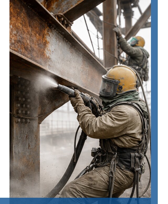 Пескоструйная очистка металлоконструкций в Сызрани по 608 р. ВЫСОТНИК-Сзр