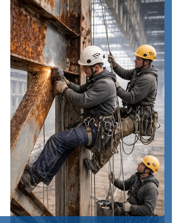 Зачистка металла от ржавчины в Сызрани от 355 р. | ВЫСОТНИК-Сзр