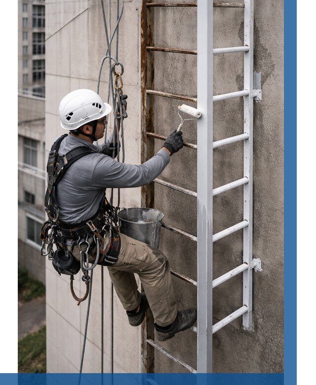 Покраска пожарных лестниц в Сызрани от 4559 р. | ВЫСОТНИК-Сзр