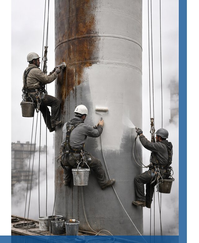 Покраска дымовых труб в Сызрани от 8611 р. | ВЫСОТНИК-Сзр