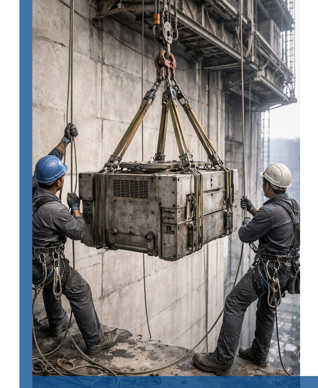 Такелажные работы на высоте, подъем и монтаж грузов в Сызрани