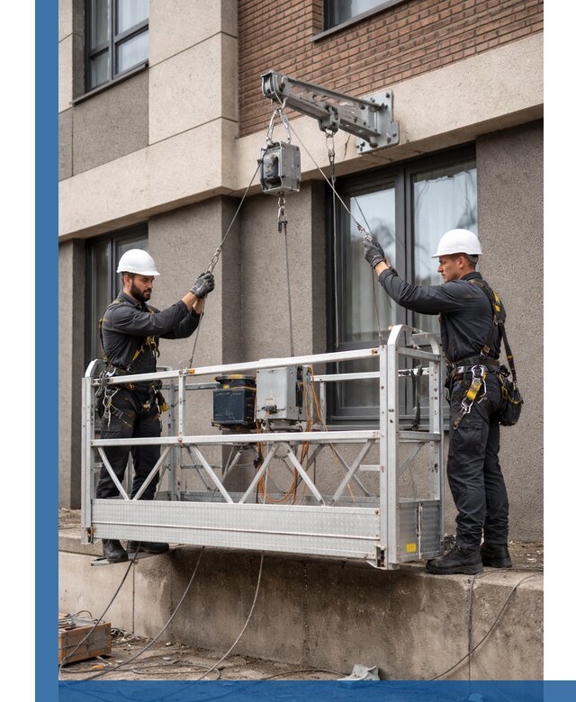 Монтаж и подъем фасадной люльки в Сызрани с гарантией безопасности