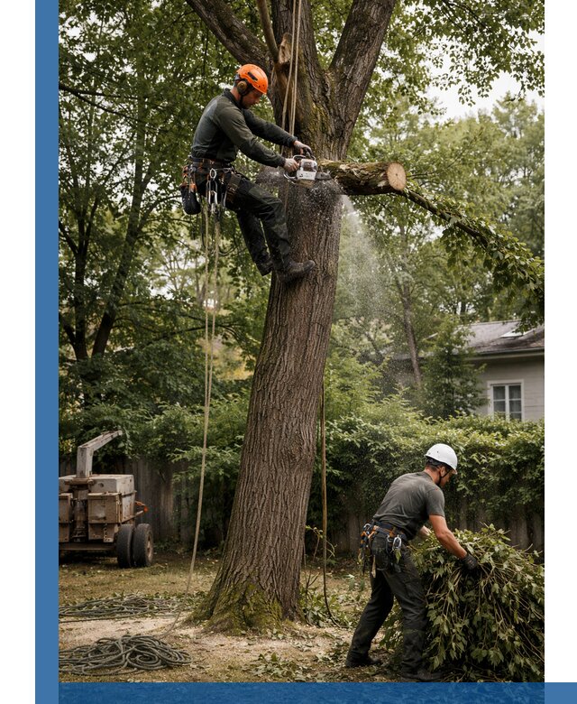 Кронирование деревьев в Сызрани, безопасная высотная обрезка