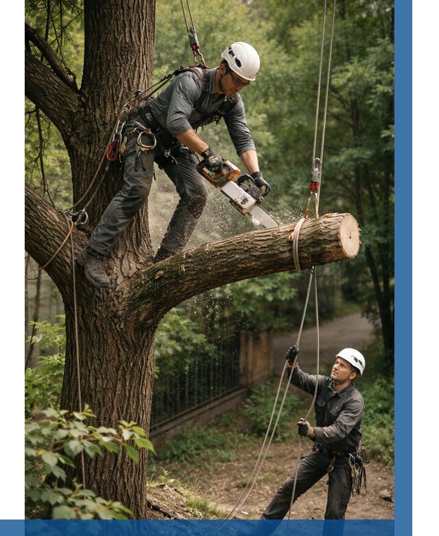 Спил деревьев альпинистами в Сызрани от 8104 р. | ВЫСОТНИК-Сзр