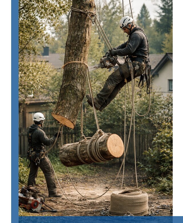 Валка деревьев частями в Сызрани, безопасно и аккуратно