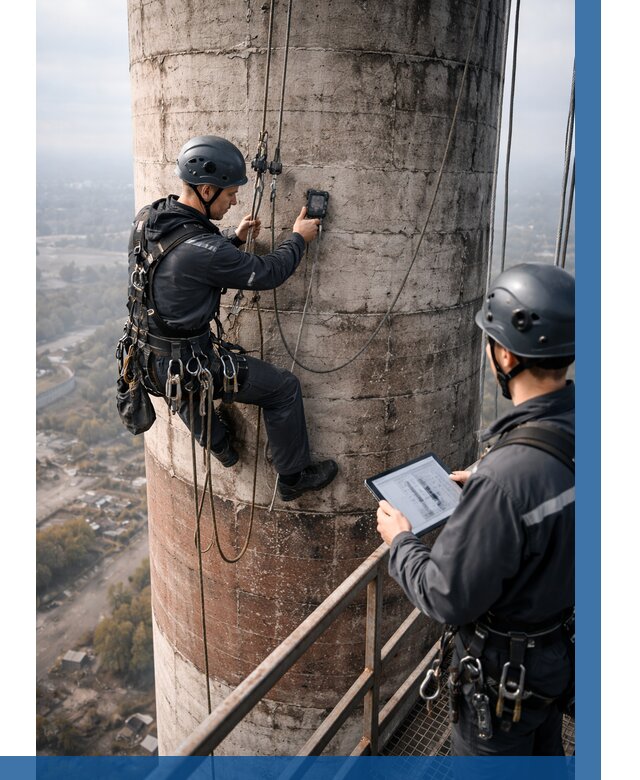 Обследование дымовой трубы в Сызрани от 8104 р. | ВЫСОТНИК-Сзр