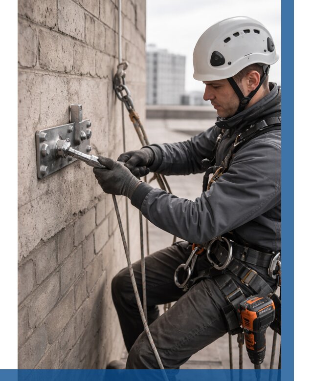 Установка анкерных точек в Сызрани от 3546 р. | ВЫСОТНИК-Сзр