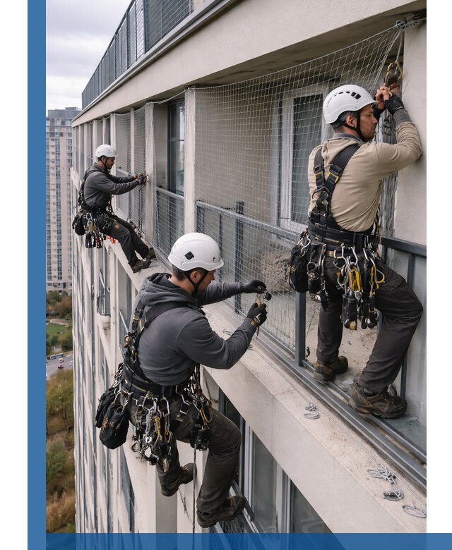 Профессиональный монтаж защитной сетки от птиц в Сызрани